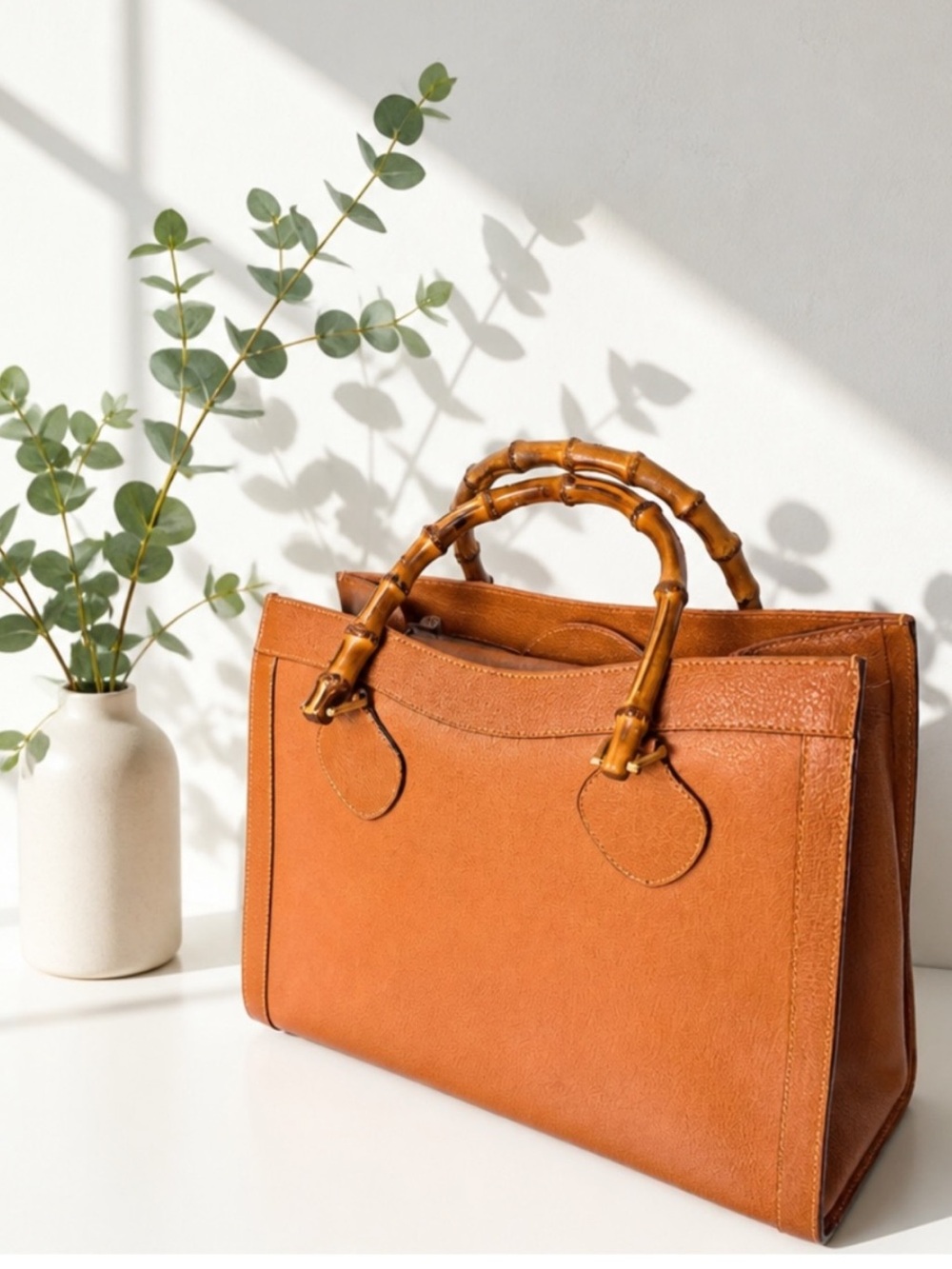 Gucci Diana Leather Top-Handle Satchel with Bamboo Handle